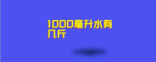 1000毫升等于多少斤