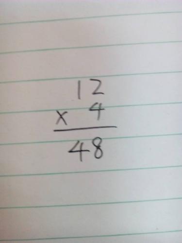 12×4等于多少