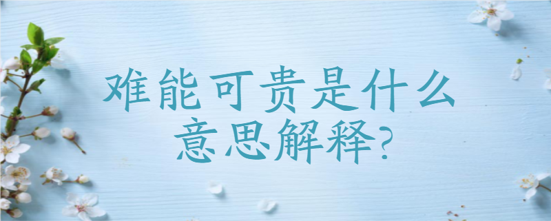 可贵之处的意思是什么