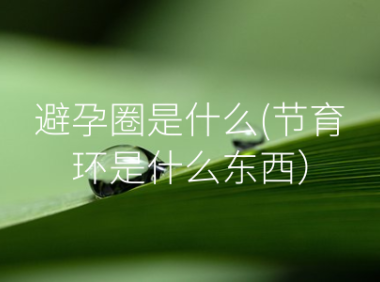 避孕圈是什么(节育环是什么东西）